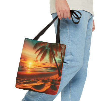 Tropical Sunset Beach Tote Bag
