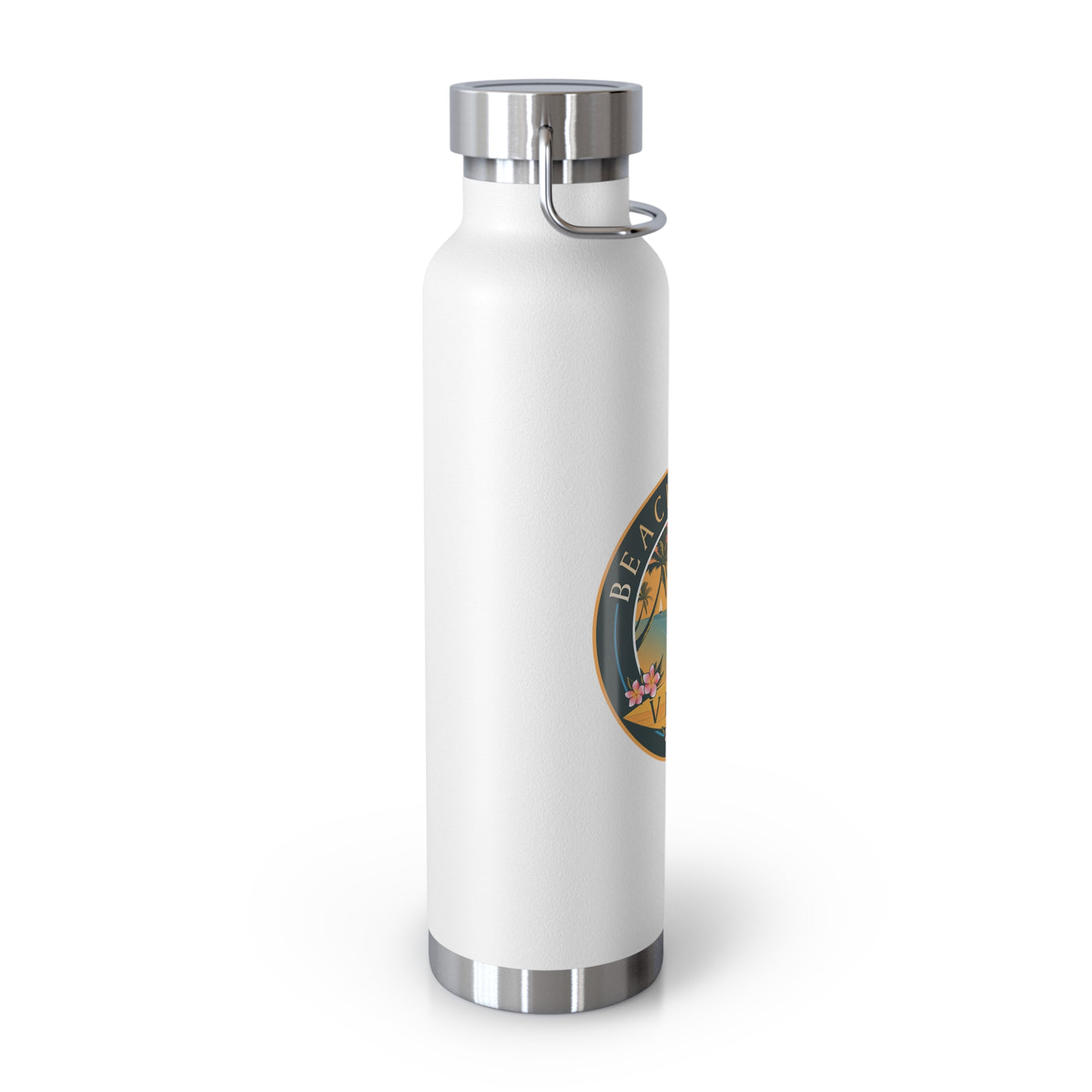 Beachy Keen Vibes Insulated Water Bottle – 22oz Stainless Steel, Leak-Proof, BPA-Free