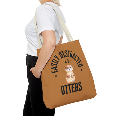 Easily Distracted by Otters Beach Tote Bag