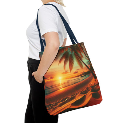 Tropical Sunset Beach Tote Bag