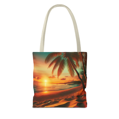 Tropical Sunset Beach Tote Bag
