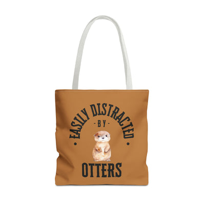 Easily Distracted by Otters Beach Tote Bag