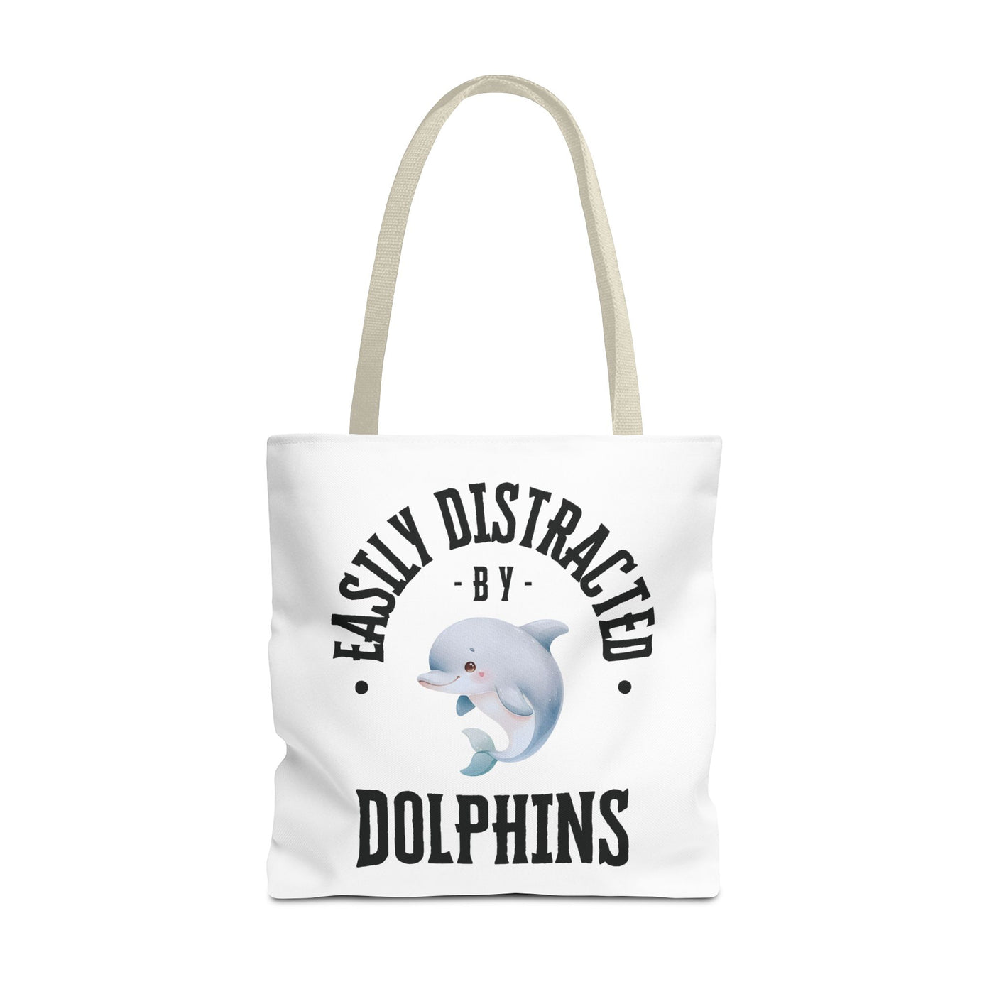 Easily Distracted by Dolphins Beach Tote Bag