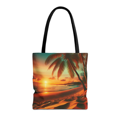Tropical Sunset Beach Tote Bag