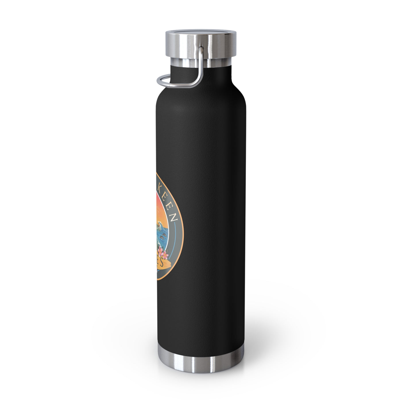 Beachy Keen Vibes Insulated Water Bottle – 22oz Stainless Steel, Leak-Proof, BPA-Free