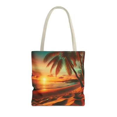 Tropical Sunset Beach Tote Bag