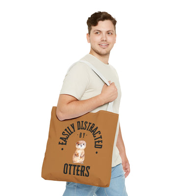 Easily Distracted by Otters Beach Tote Bag