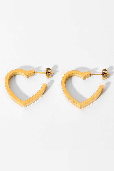 Heart-Shaped Hoop Earrings