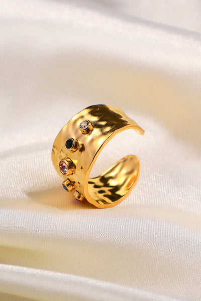 18K Gold-Plated Zircon Ring