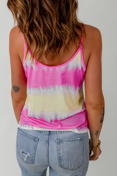 Tie-Dye Strappy Neck Tank