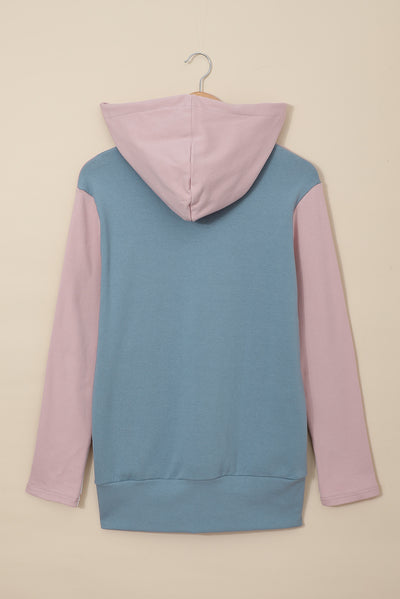 Color block Half Zip Hoodie