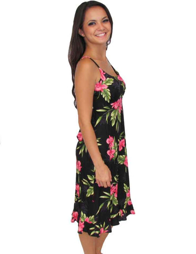 Midi Slip Black Dress Okalani