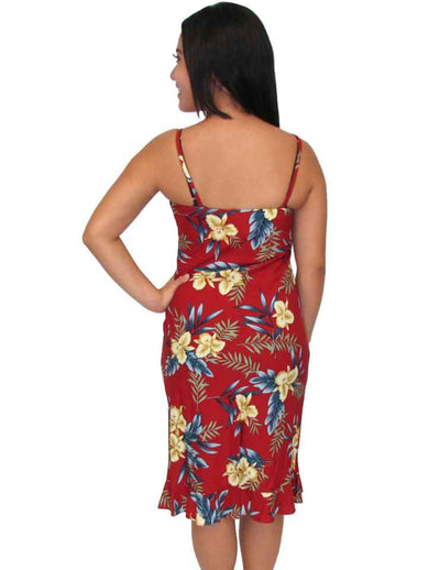 Midi Slip Dress Okalani Red