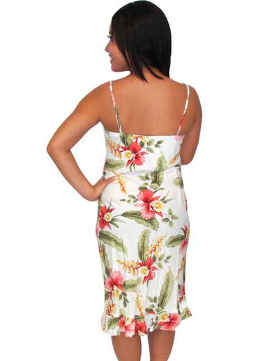 Orchid Pua Spaghetti Straps Midi Slip Dress
