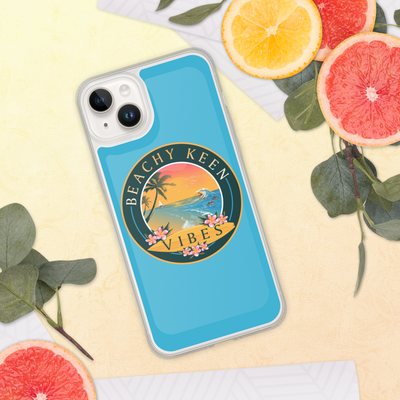 Beachy Keen Vibes iPhone Case - Summer Sky Blue