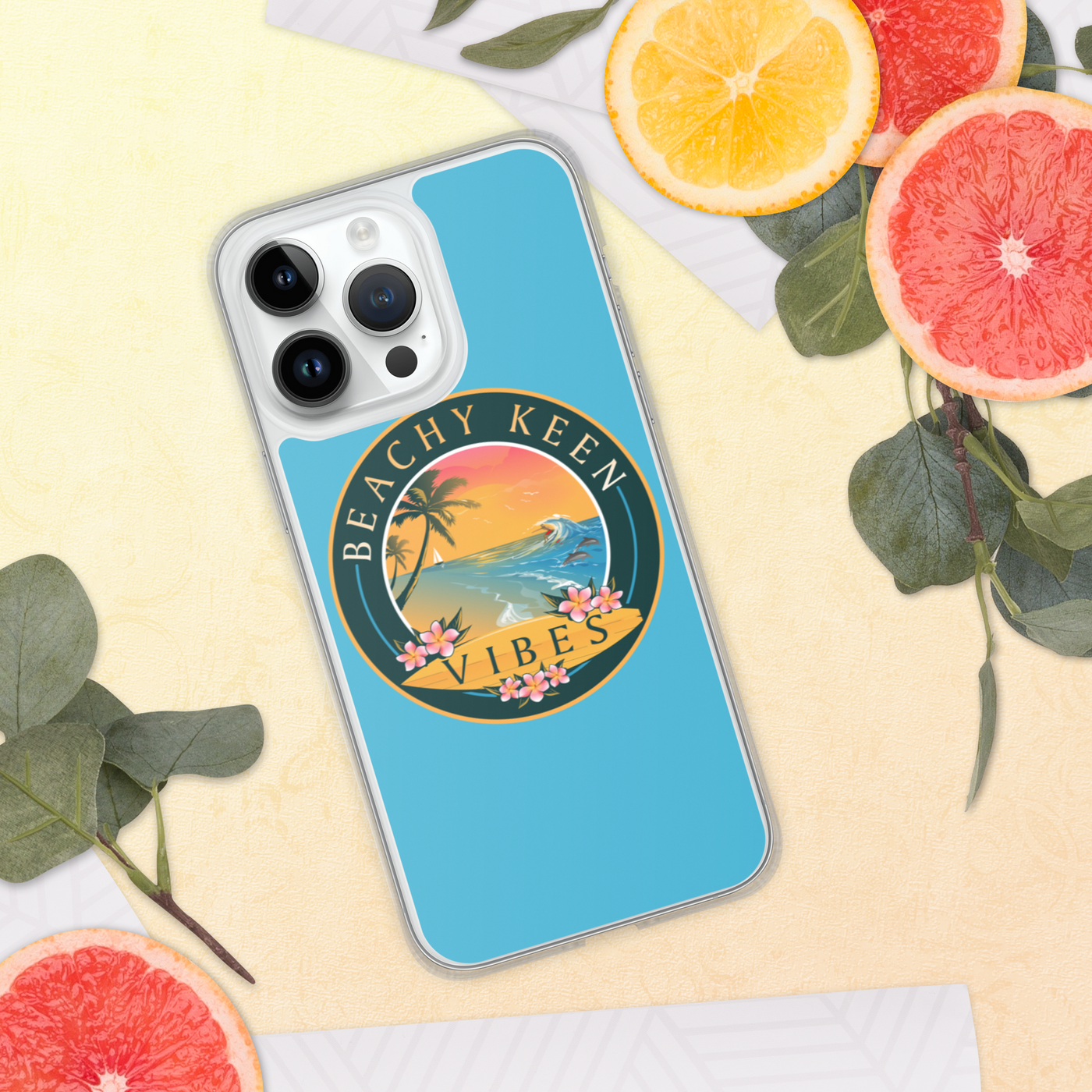 Beachy Keen Vibes iPhone Case - Summer Sky Blue