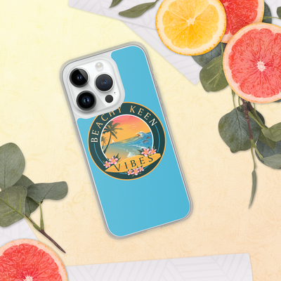 Beachy Keen Vibes iPhone Case - Summer Sky Blue