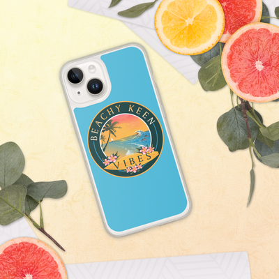 Beachy Keen Vibes iPhone Case - Summer Sky Blue