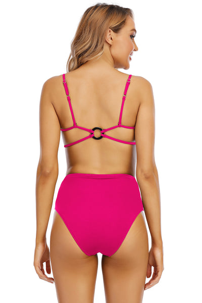 Crisscross High Waist Bikini Set