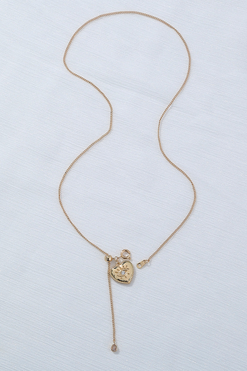 Heart Pendant Drop Necklace