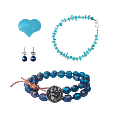 Beach Themed Jewelry Set with a Mermaid Soul Bracelet to Celebrate Free Spirit