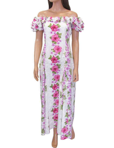 Long Ruffled Muumuu Hawaiian Dress Big Island