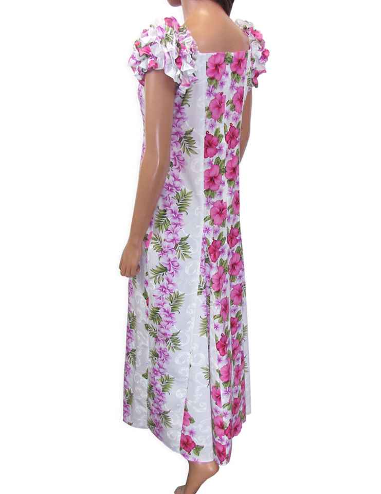 Long Ruffled Muumuu Hawaiian Dress Big Island
