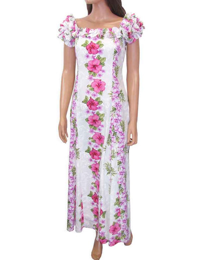 Long Ruffled Muumuu Hawaiian Dress Big Island