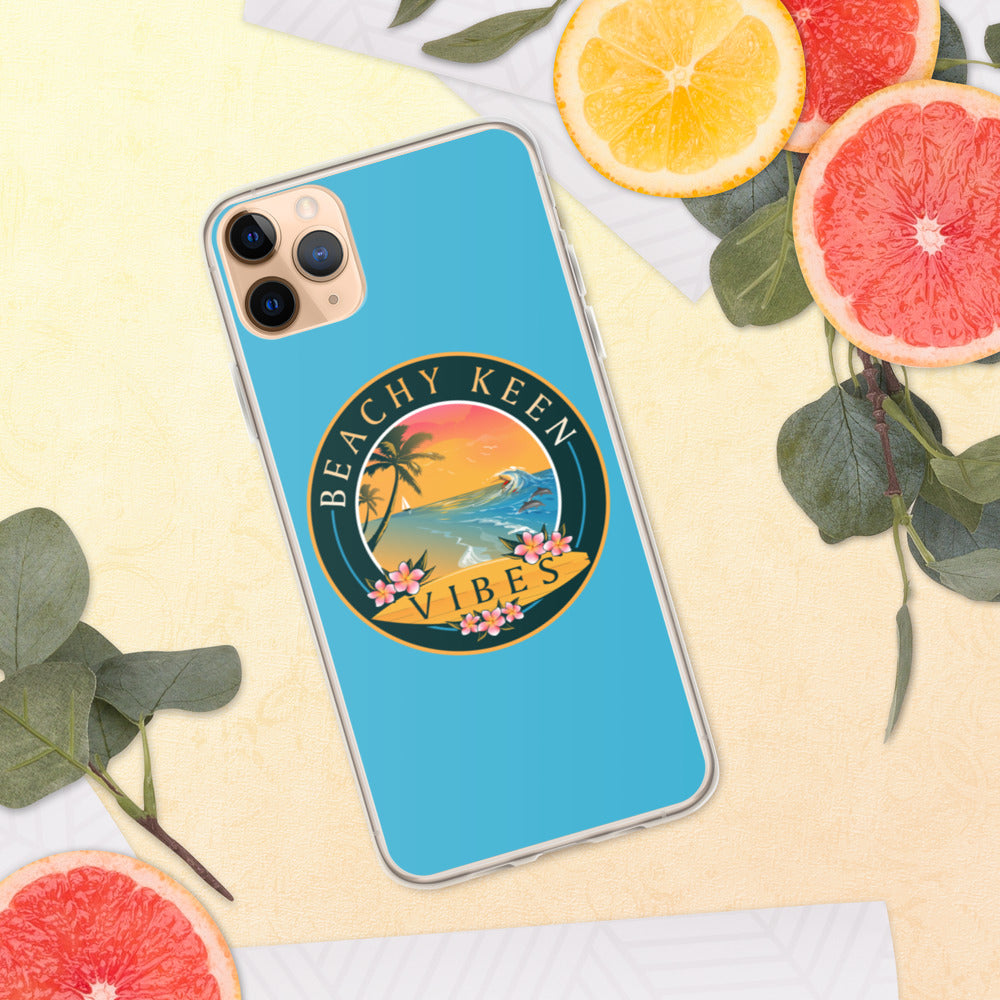 Beachy Keen Vibes iPhone Case - Summer Sky Blue