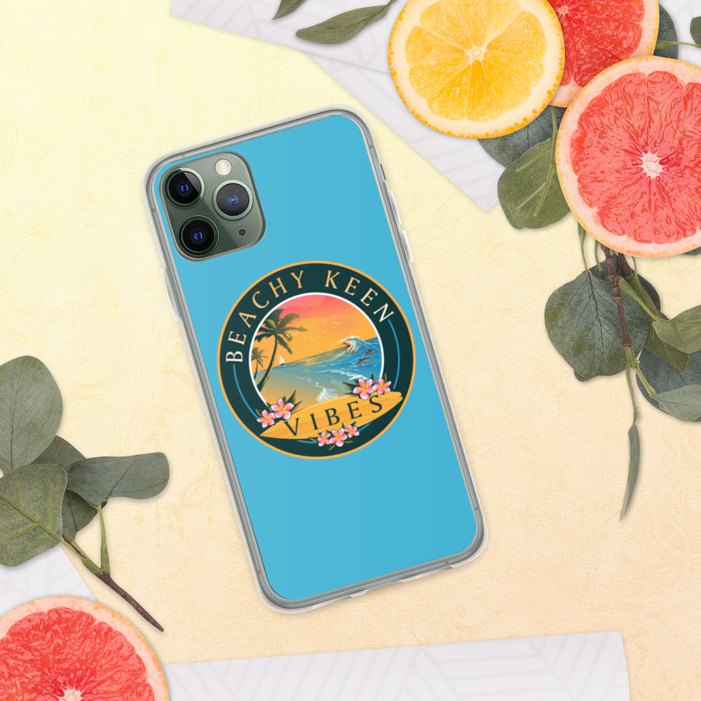 Beachy Keen Vibes iPhone Case - Summer Sky Blue