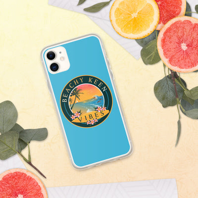 Beachy Keen Vibes iPhone Case - Summer Sky Blue