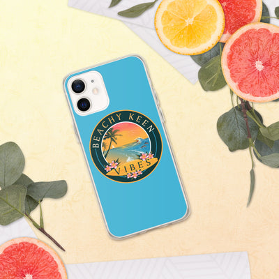 Beachy Keen Vibes iPhone Case - Summer Sky Blue