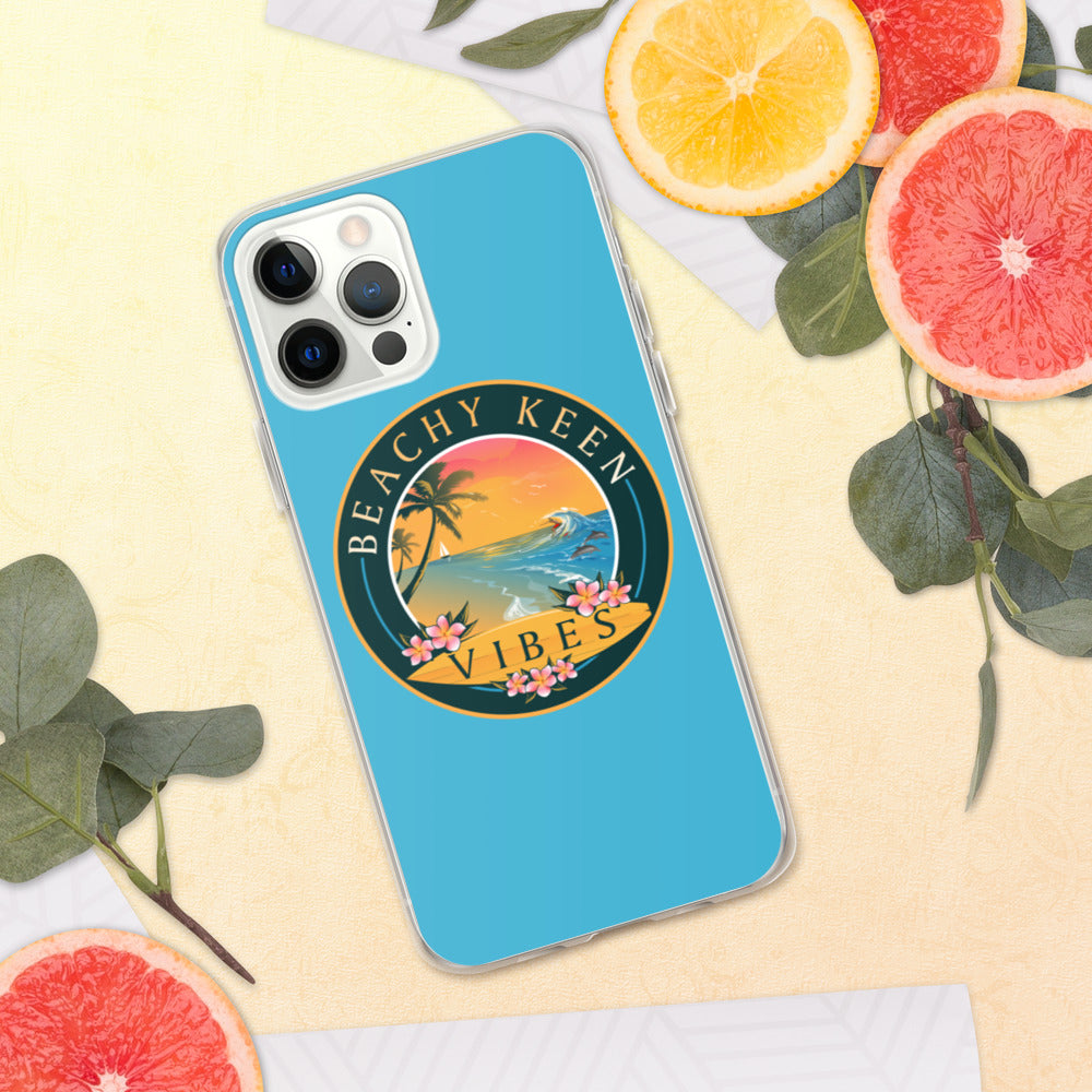 Beachy Keen Vibes iPhone Case - Summer Sky Blue