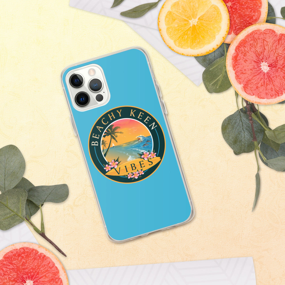 Beachy Keen Vibes iPhone Case - Summer Sky Blue