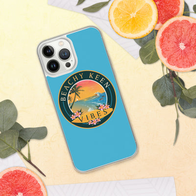 Beachy Keen Vibes iPhone Case - Summer Sky Blue