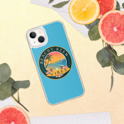 Beachy Keen Vibes iPhone Case - Summer Sky Blue