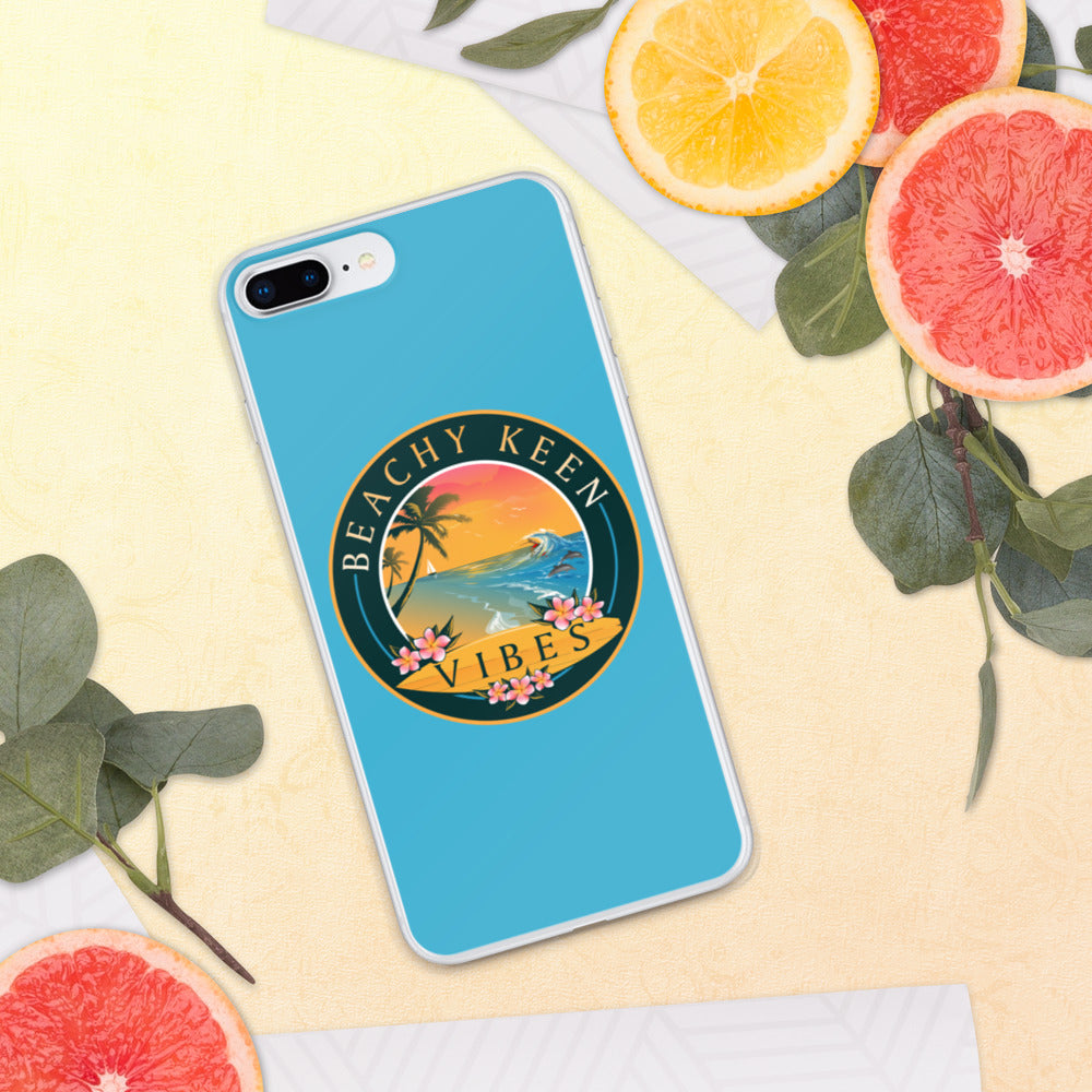 Beachy Keen Vibes iPhone Case - Summer Sky Blue