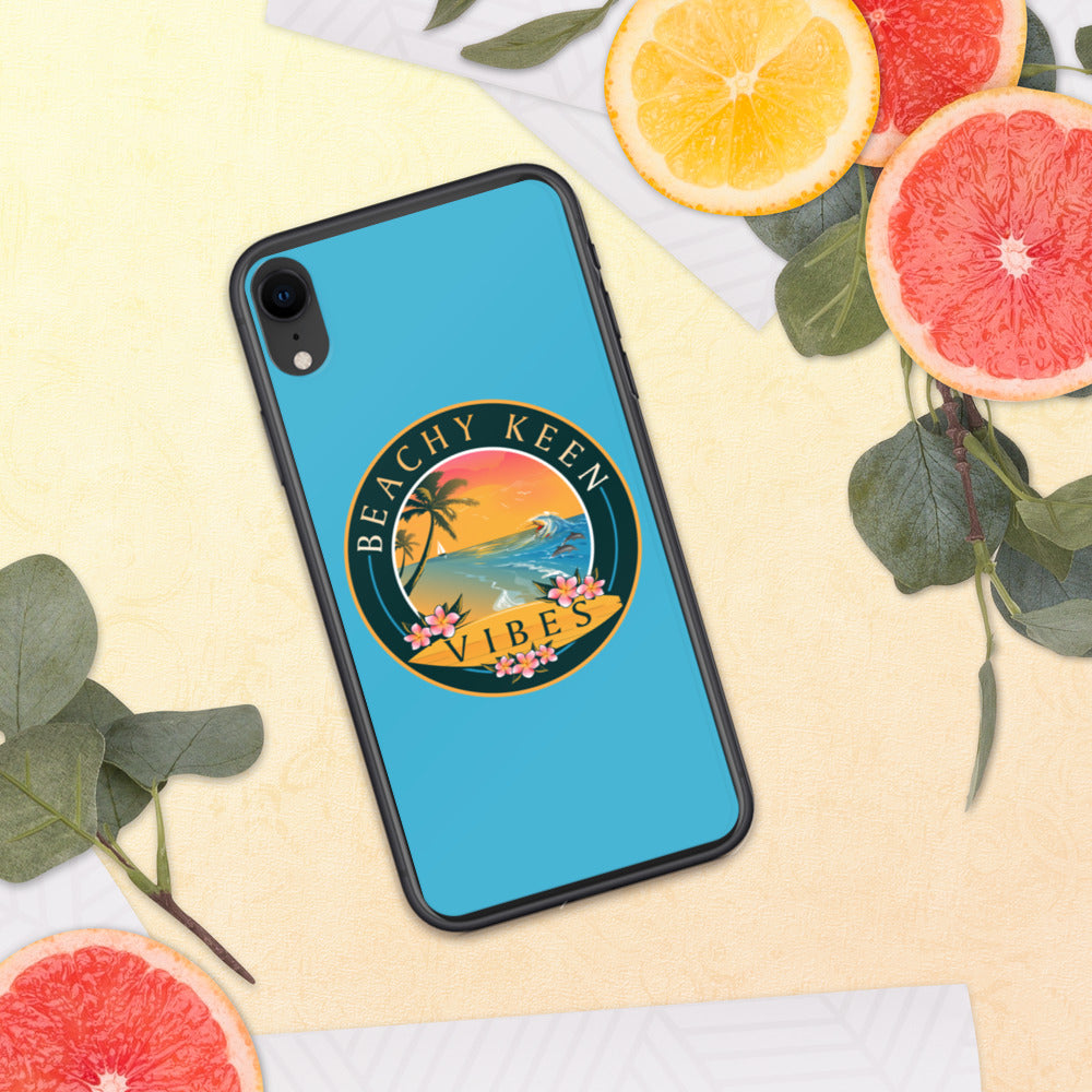 Beachy Keen Vibes iPhone Case - Summer Sky Blue