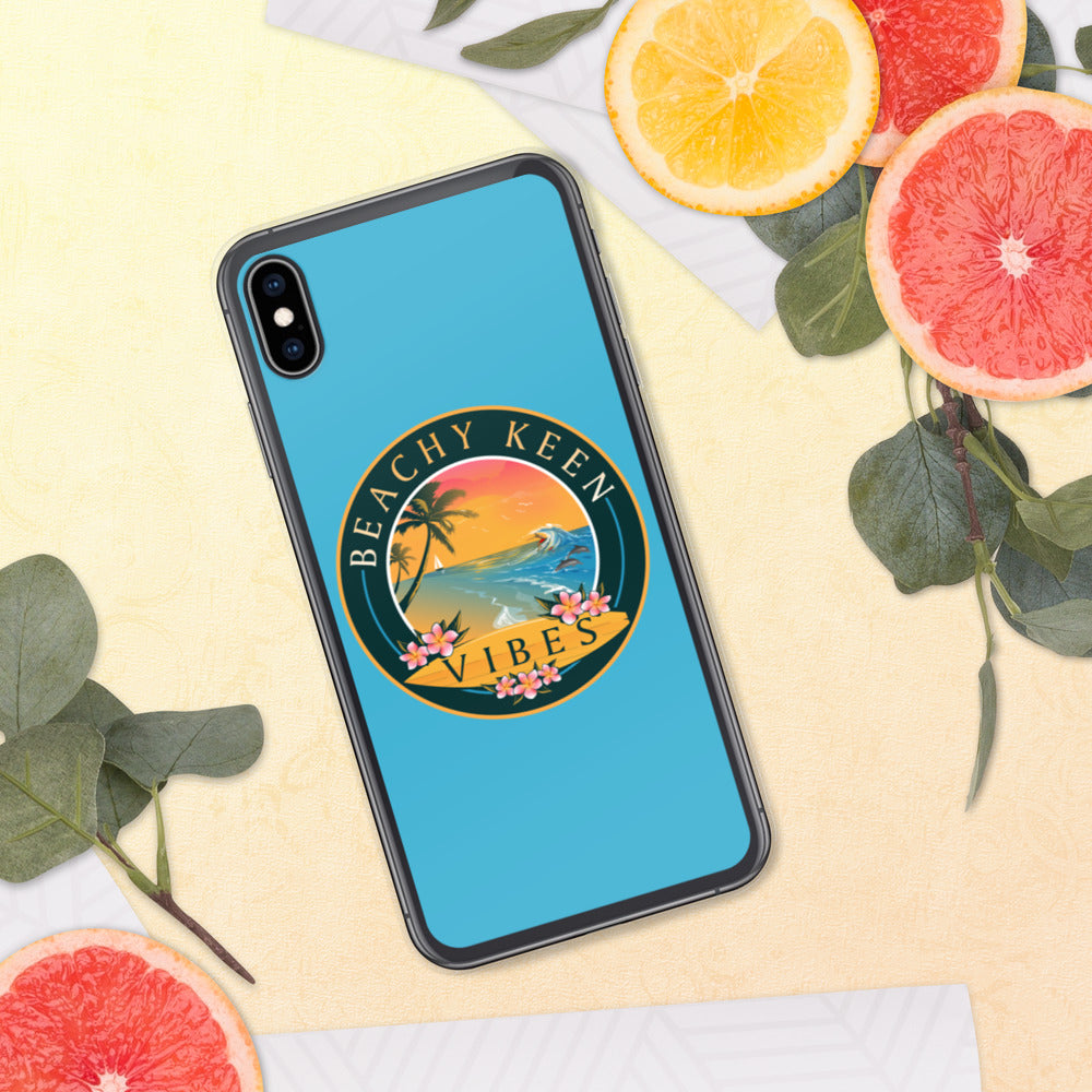 Beachy Keen Vibes iPhone Case - Summer Sky Blue