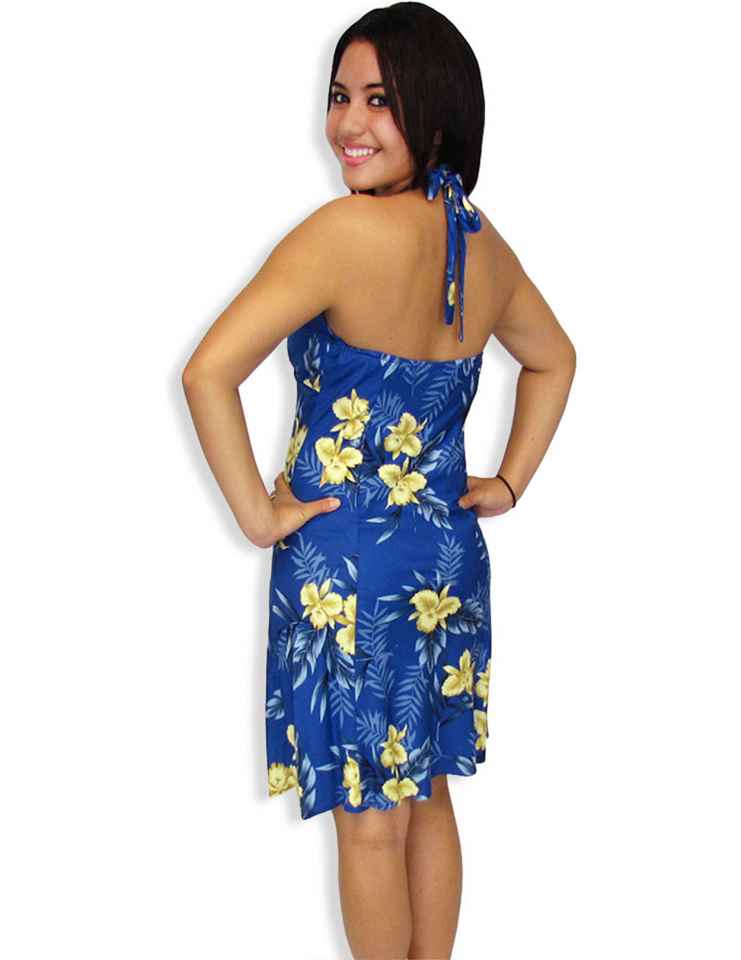 Short Halter Hawaiian Okalani Fashion Dress