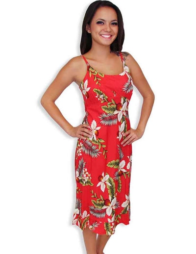 Slip Red Dress Hawaiian Hanapepe