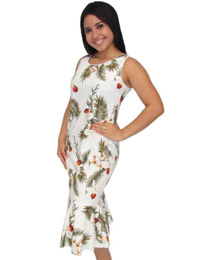 White Midi Dress Hanapepe Tank Sleeveless