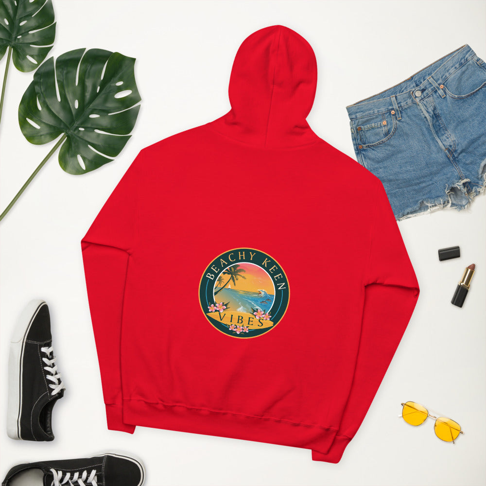 Beachy Keen Vibes Unisex fleece hoodie