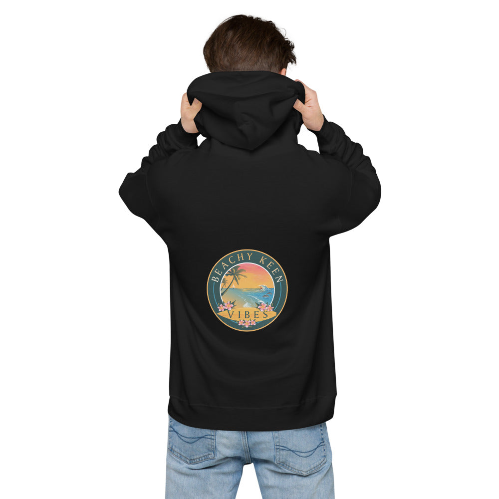 Beachy Keen Vibes Unisex fleece hoodie