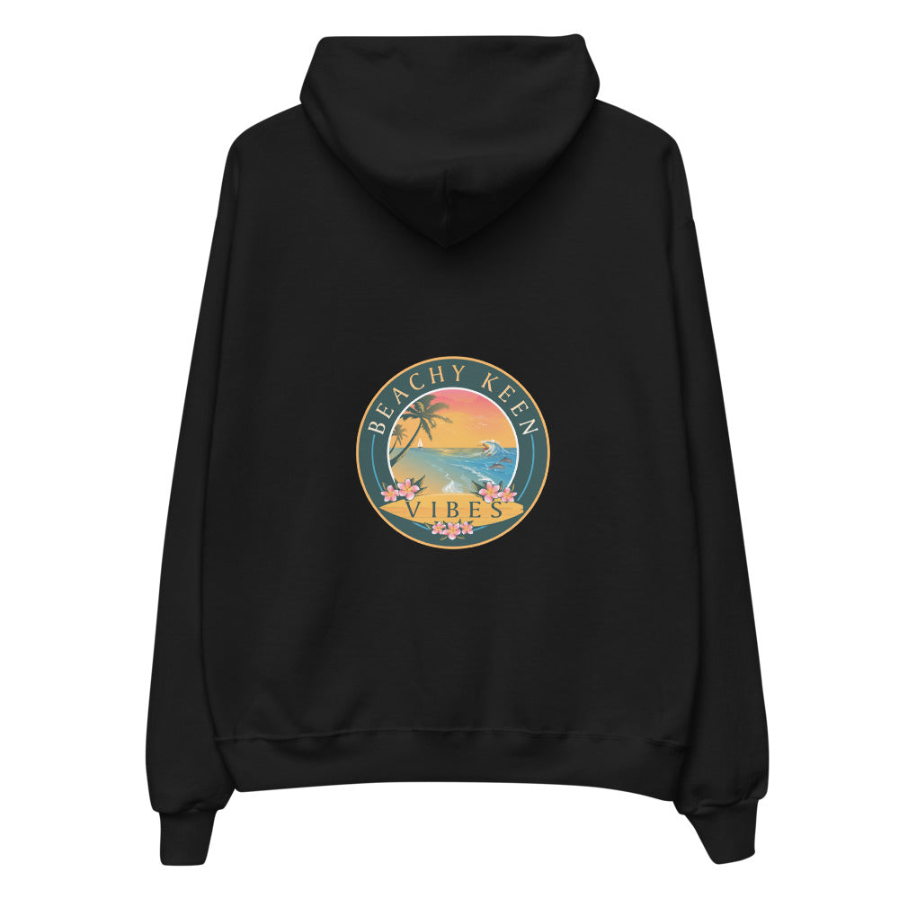 Beachy Keen Vibes Unisex fleece hoodie