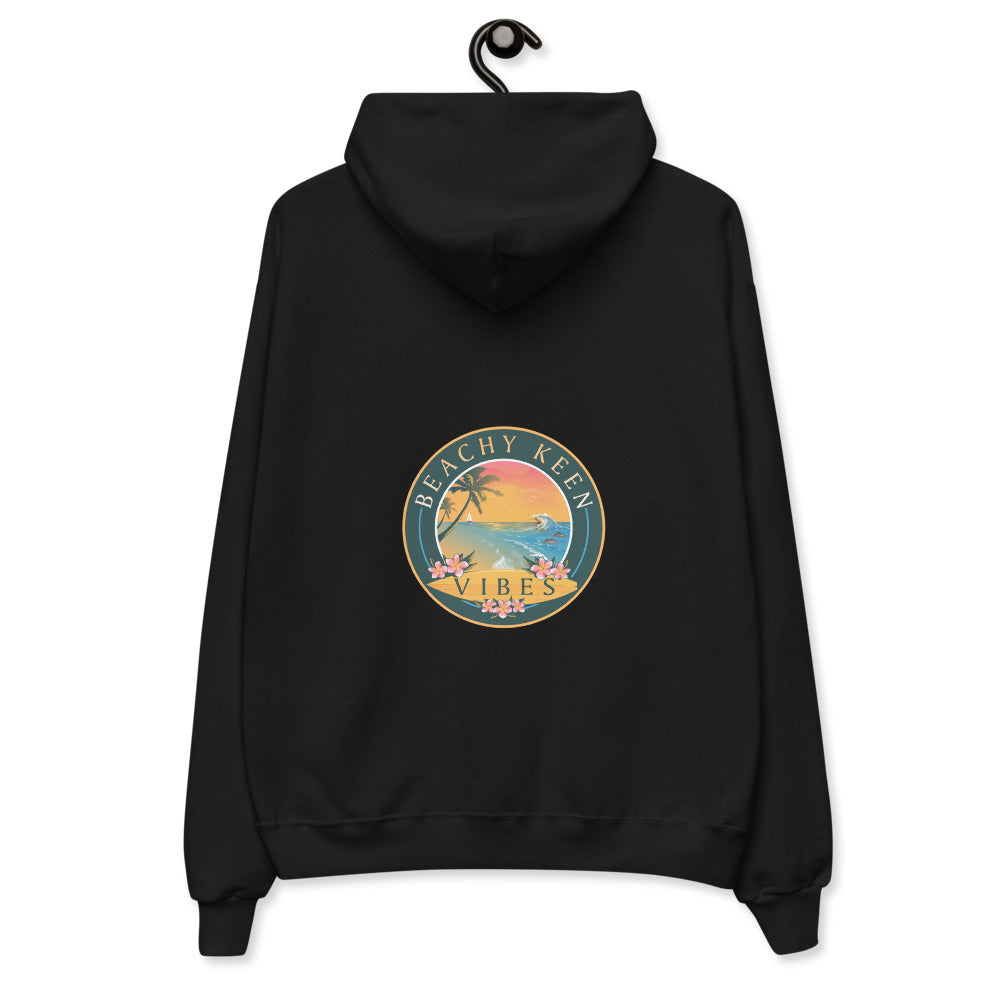 Beachy Keen Vibes Unisex fleece hoodie