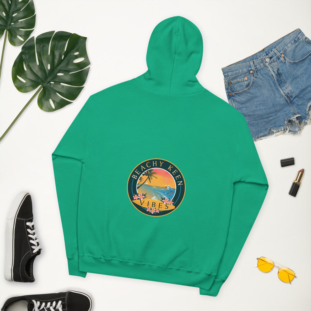 Beachy Keen Vibes Unisex fleece hoodie