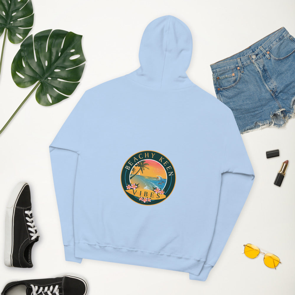 Beachy Keen Vibes Unisex fleece hoodie