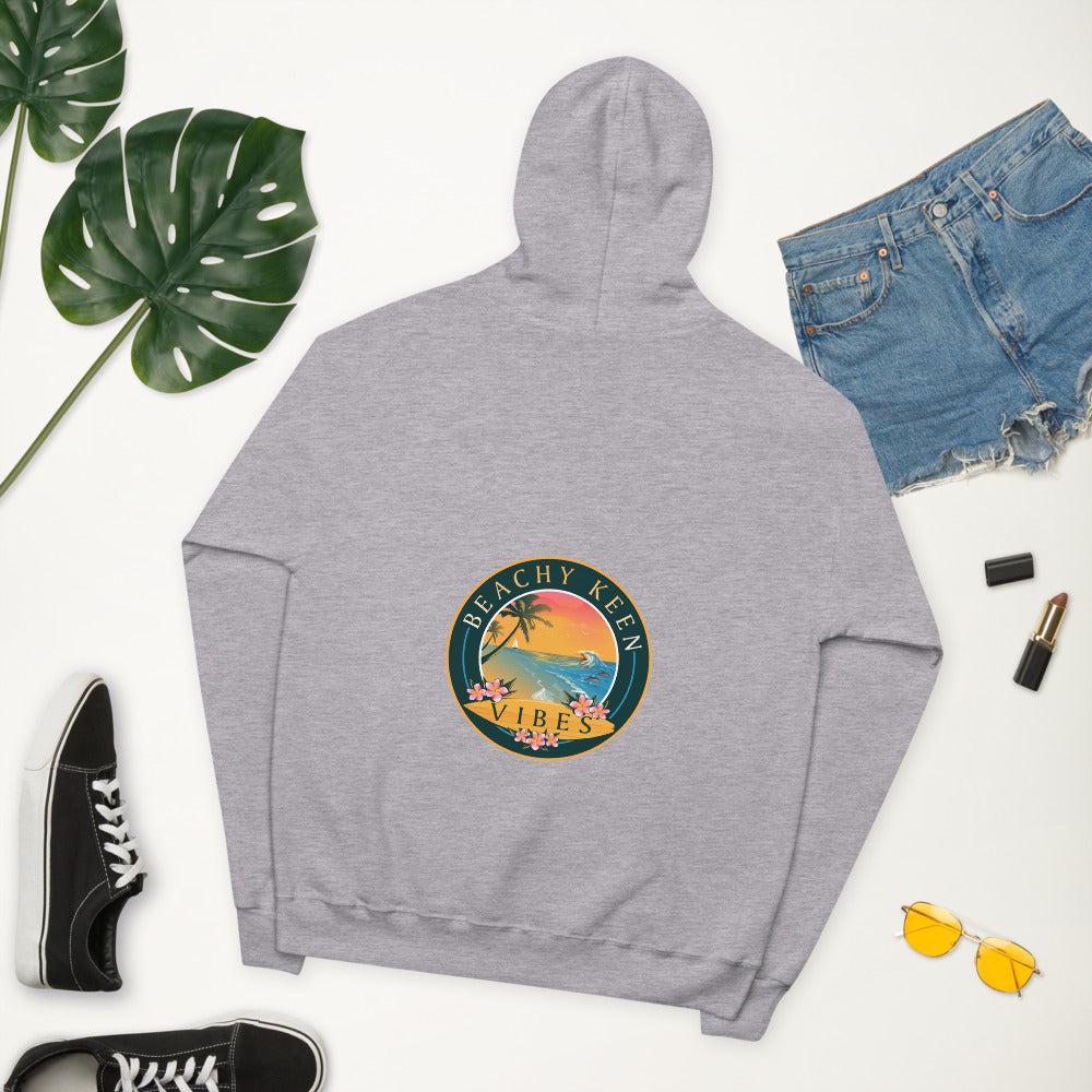 Beachy Keen Vibes Unisex fleece hoodie