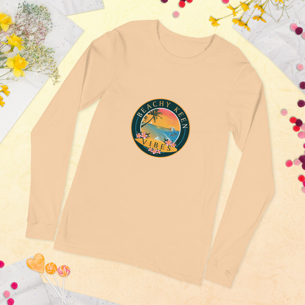 Beachy Keen Vibes Unisex Long Sleeve Tee